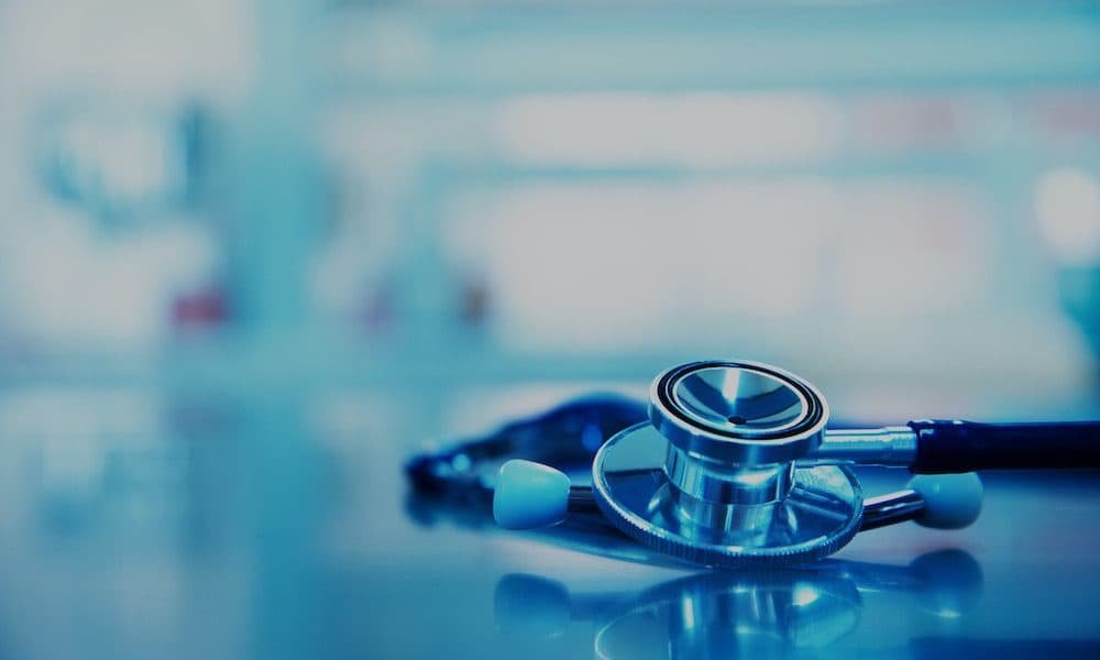 stethoscope for medical doctor diagnosis on blue health science laboratory background It’s 8am, and IT’s in for a tough day…