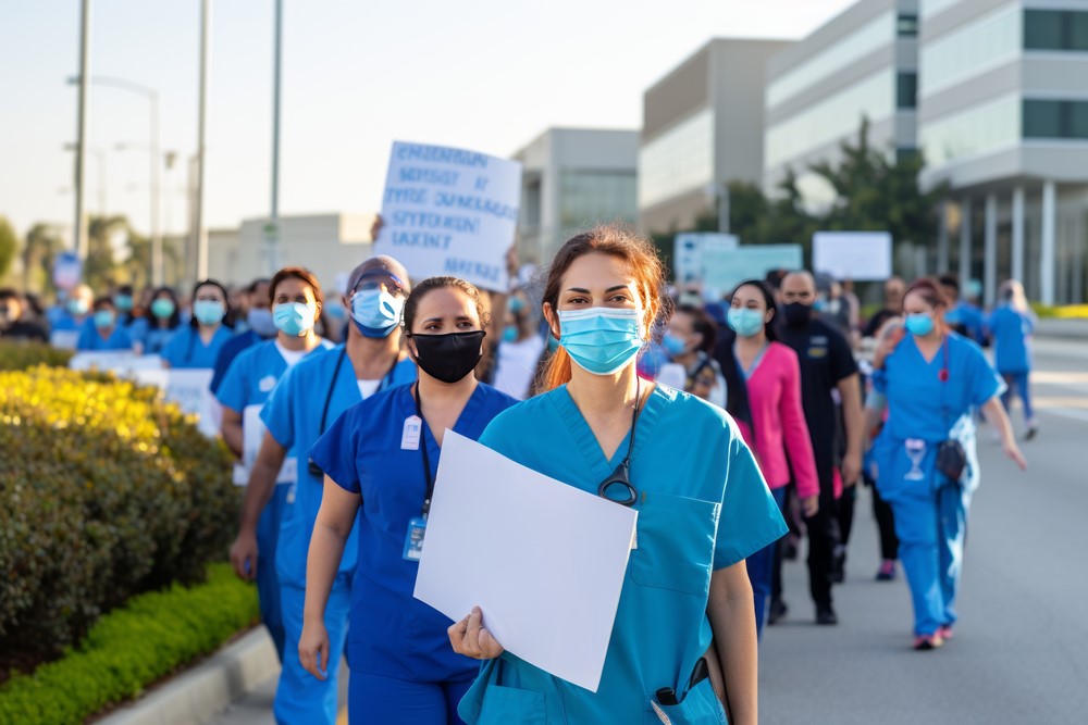 health-care-workers-rally-outside-kaiser-medical-center-irvine-usa-urging-prioritization-pat Lord Winston quits BMA as Streeting warns on strikes