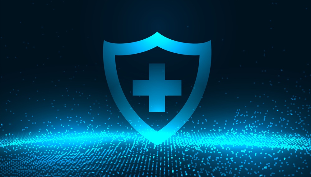 medical protection shield with glowing blue particles Trump launches health data platform with tech firms